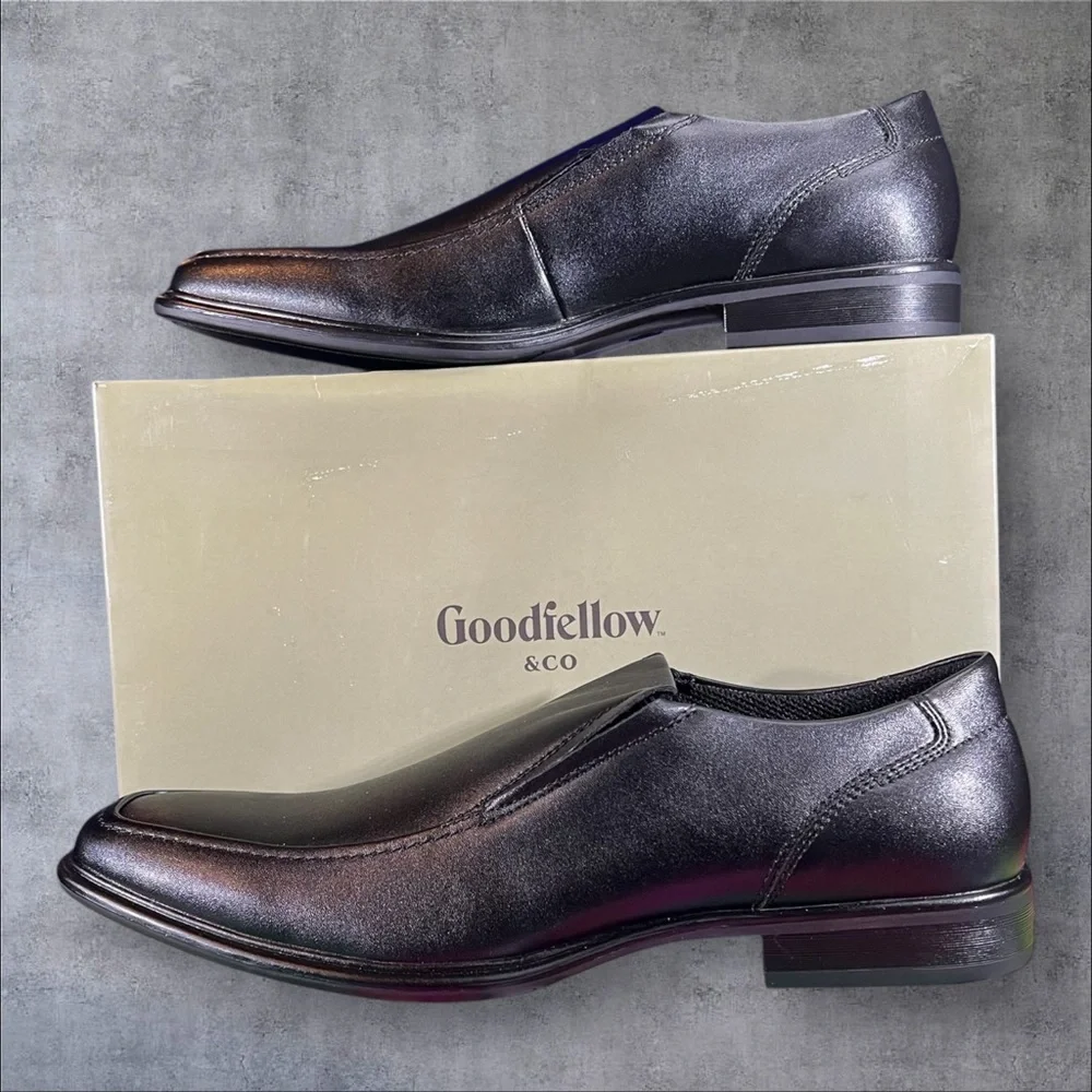 Black Loafer Slide Slip On Jefferson Dress Shoe by Goodfellow NIB NEW